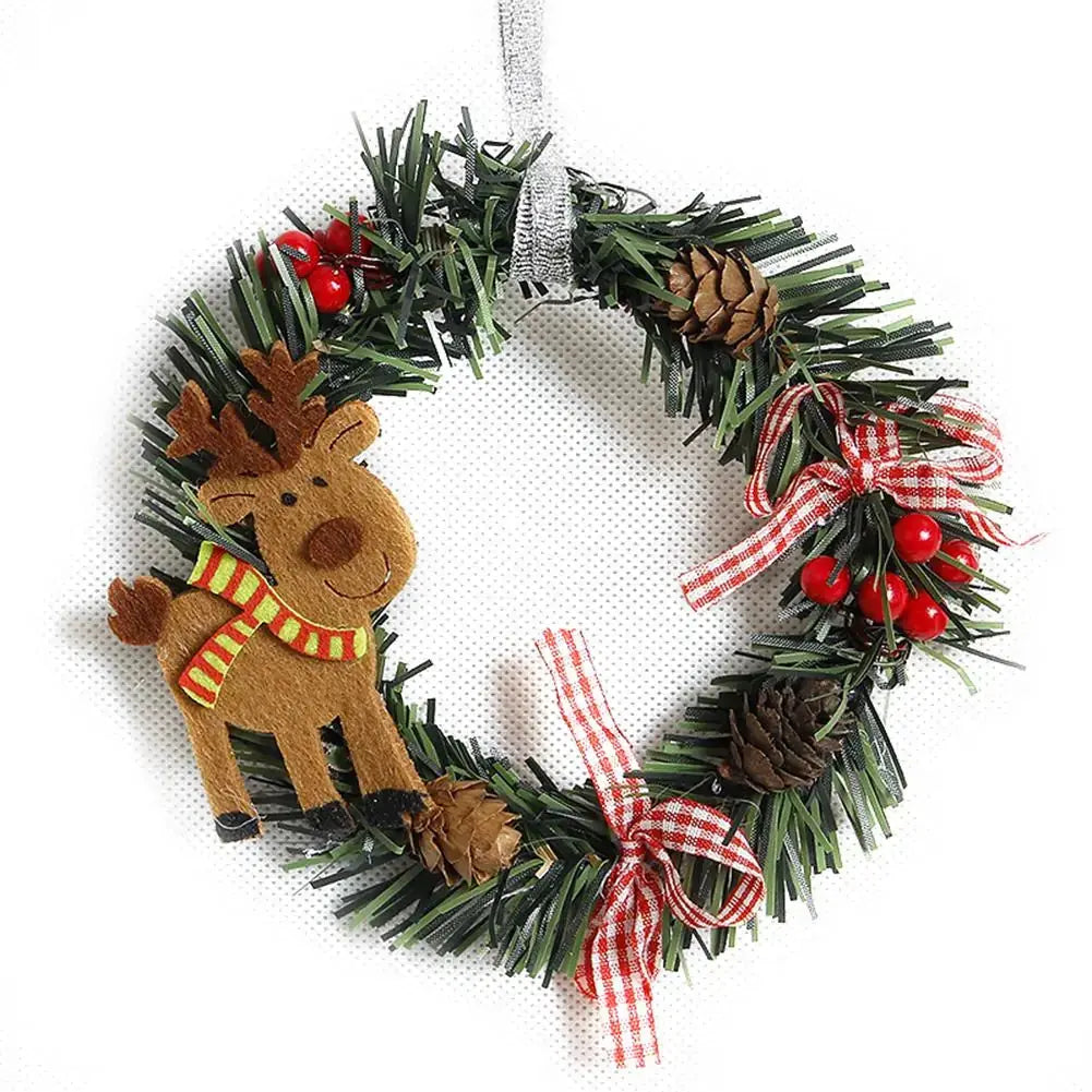 Corona de Navidad de Madera Rústica