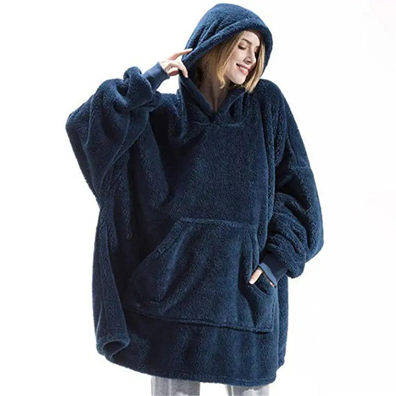 Sudadera con manta de felpa extragrande