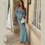 Robe de Plage Tricotée Élegante à Col V Transparent – Couverture à Manches Longues