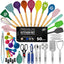 Ensemble d'ustensiles de cuisine en silicone Kaluns 50 PCS - Outils de cuisson premium