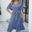 Robe Maxi à Encolure en V et Fente