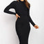 Robe Pull Élegante Femme Sans Dos avec Nœud