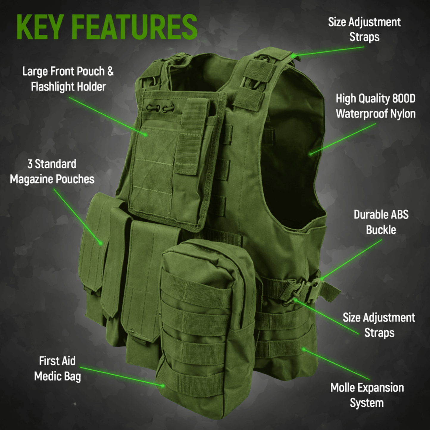 Chaleco Portaplacas Táctico Militar XGear