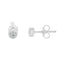 10K White Gold Diamond Bezel-Set Stud Earrings