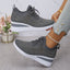 Zapatillas de cuña con cordones y strass para mujeres