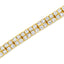 Bracelet en lien en diamant plaqué or jaune 14K - 7,25"