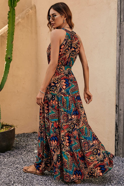 Elegant Floral Sleeveless Dress - A Summer Essential