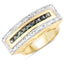 1.08 Carat Genuine Green Sapphire Sterling Silver Engagement Ring