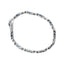 Bracelet en or blanc 10K avec saphir et diamants en sertissage griffes - Taille 7