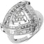 1.23 Carat Genuine White Diamond Sterling Silver Engagement Ring