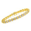 Pulsera de Clúster de Diamantes de Plata Esterlina Baño de Oro de 10K