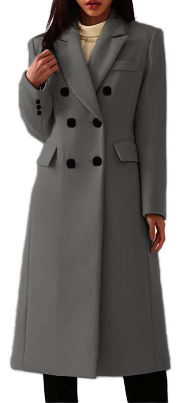Elegant Women's Wool Overcoat for Autumn/Winter