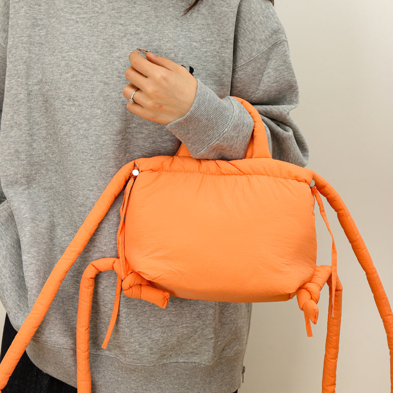 Casual Quilted Lightweight Dual-Use Bucket Bag