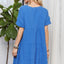 The Tiered Notched Short Sleeve Dress for Women