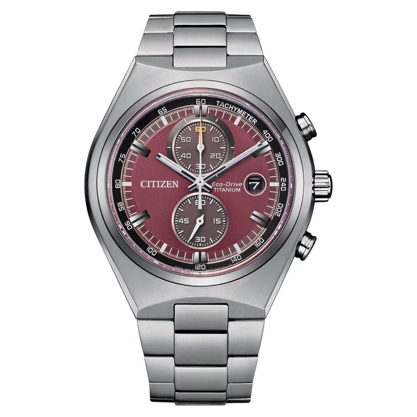 Montre en titane pour homme Citizen avec cadran rouge
