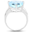 9.00 Carat Genuine Blue Topaz Sterling Silver Ring