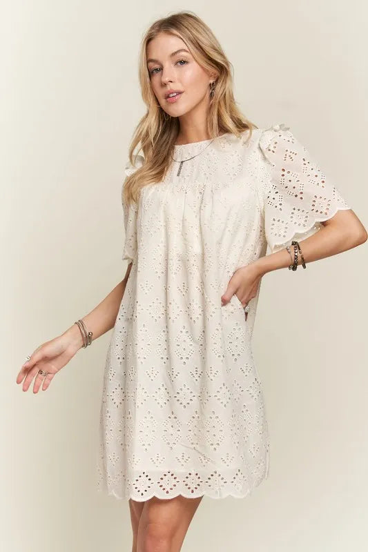 Vestido de Verano con Ojal y Volantes para Mujeres