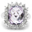 5.55 Carat Pink Amethyst & White Topaz Sterling Silver Ring