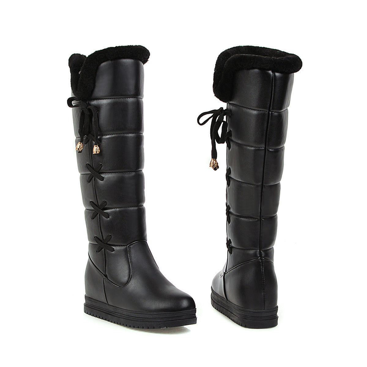 Elegant Plus Size Women's Knee-high Snow Boots