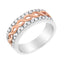 10K White and Rose Gold Diamond Split Shank Infinity Ring - Size 6