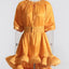 Robes mini unies asymétriques pour femmes