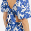 Charming Summer Floral Puff Sleeve Dress with Cutout Back – A Unique Blend of Elegance and Playfulness - Korvel