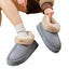 Chaussons en coton à enroulement pour femmes - Bottes de neige épaisses et à la mode