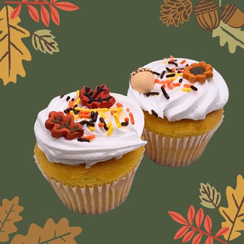 Thanksgiving Fall Edible Cake Decorations - 30 Pieces
