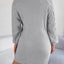 Cable-Knit Round Neck Sweater Dress - Korvel