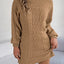 Cable-Knit Round Neck Sweater Dress - Korvel