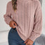 Cable-Knit Turtleneck Dropped Shoulder Sweater - Korvel