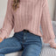 Cable-Knit Turtleneck Dropped Shoulder Sweater - Korvel