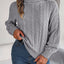 Cable-Knit Turtleneck Dropped Shoulder Sweater - Korvel