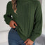 Cable-Knit Turtleneck Dropped Shoulder Sweater - Korvel