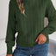 Cable-Knit Turtleneck Dropped Shoulder Sweater - Korvel