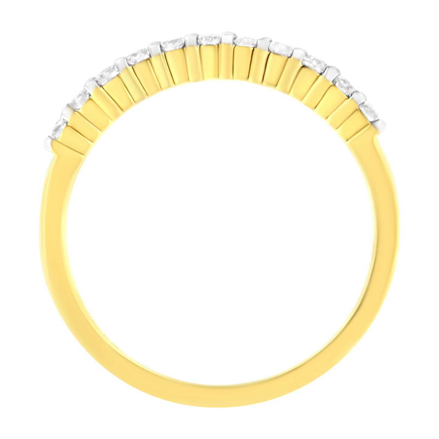 Bague en or jaune 10K avec diamants certifiés IGI de 1/4 Cttw - Taille 7