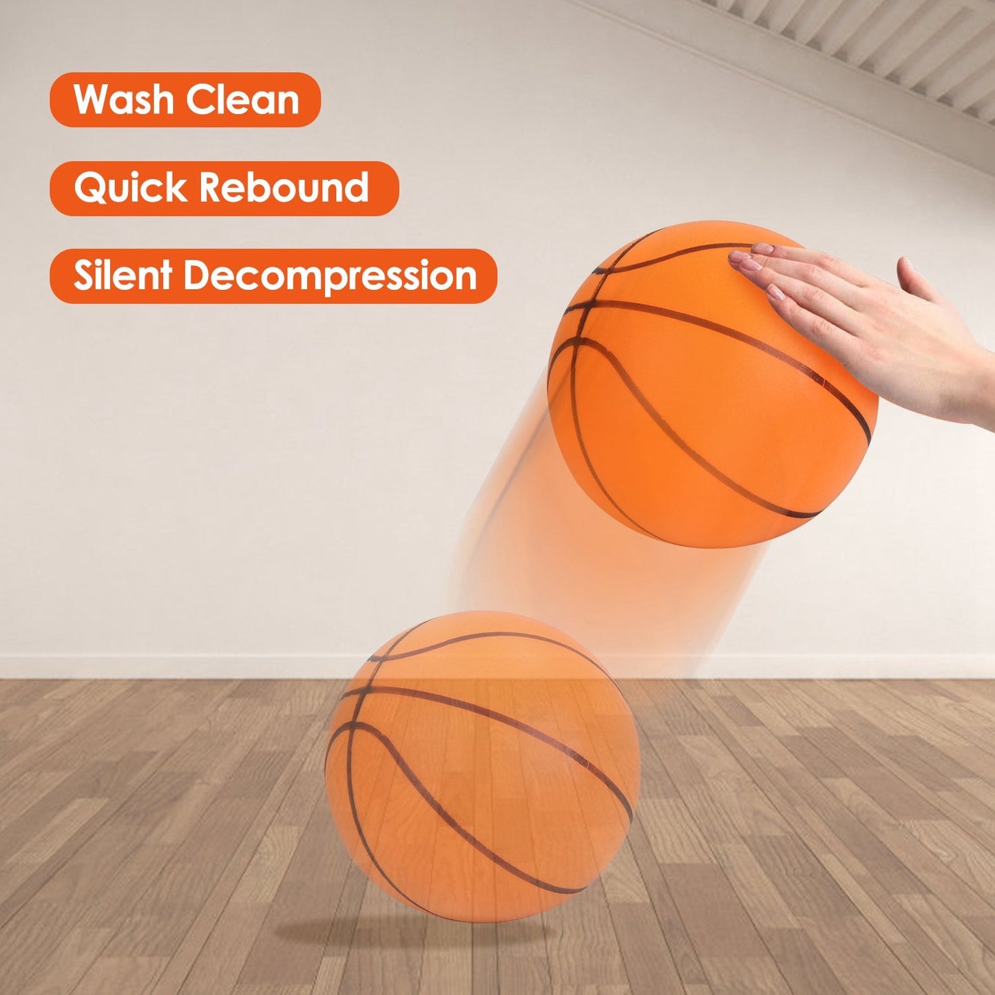 Pelota de Entrenamiento de Espuma para Baloncesto Silenciosa - Juego Interior de Bajo Ruido