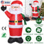 Santas géant gonflable de 1,95 m avec lumières LED