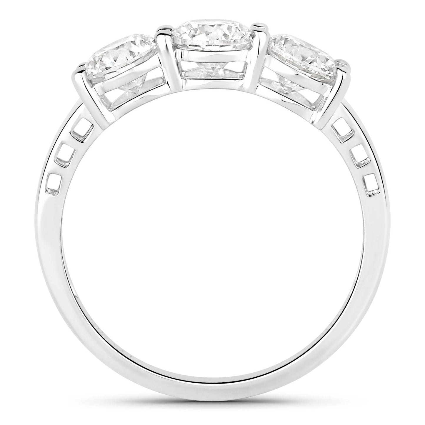 1.50 Carat Lab Grown Diamond 14K White Gold Engagement Ring