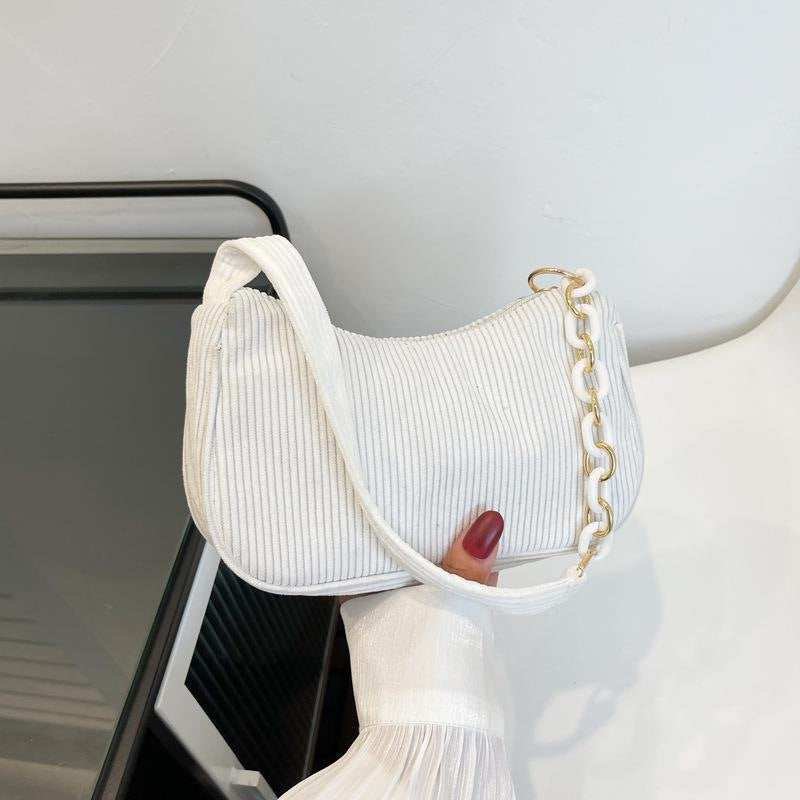 Artistic Minimalist Corduroy Crossbody Bag for Women