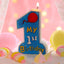 Bougie d'anniversaire surdimensionnée numéro 1 pour célébrations de bébé
