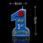 Bougie d'anniversaire surdimensionnée numéro 1 pour célébrations de bébé