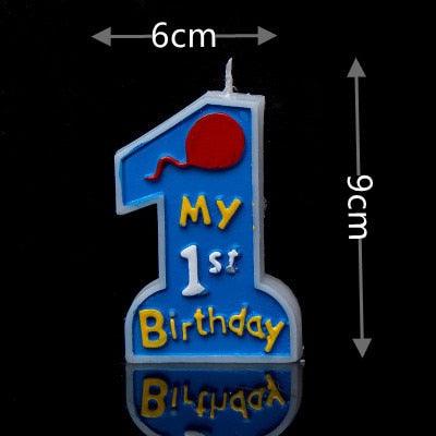 Bougie d'anniversaire surdimensionnée numéro 1 pour célébrations de bébé