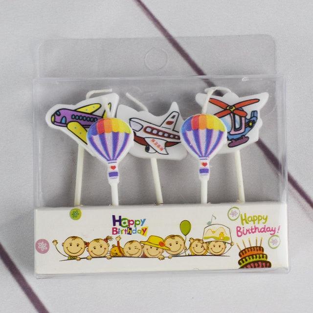Creative Bear Candle Toppers with Smiley Faces for Birthday Celebrations - Korvel
