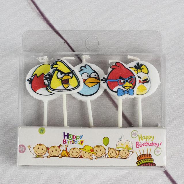 Creative Bear Candle Toppers with Smiley Faces for Birthday Celebrations - Korvel