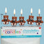Creative Bear Candle Toppers with Smiley Faces for Birthday Celebrations - Korvel