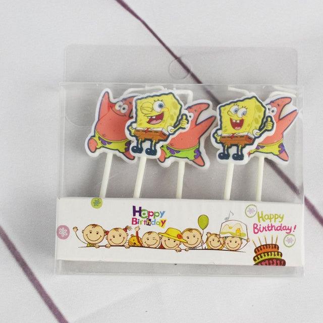 Creative Bear Candle Toppers with Smiley Faces for Birthday Celebrations - Korvel