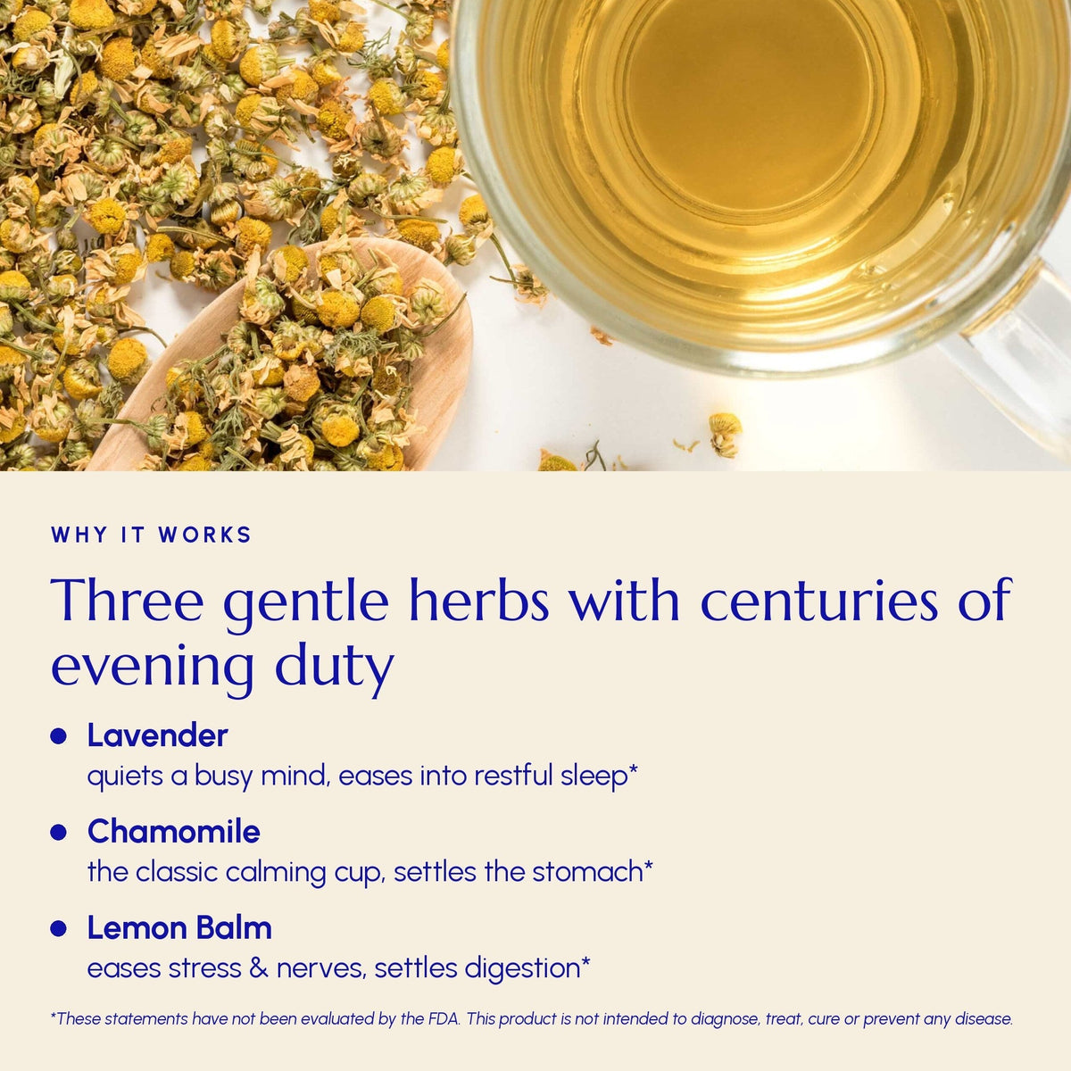 Tisane Sérénité – Mélange de lavande, camomille et mélisse