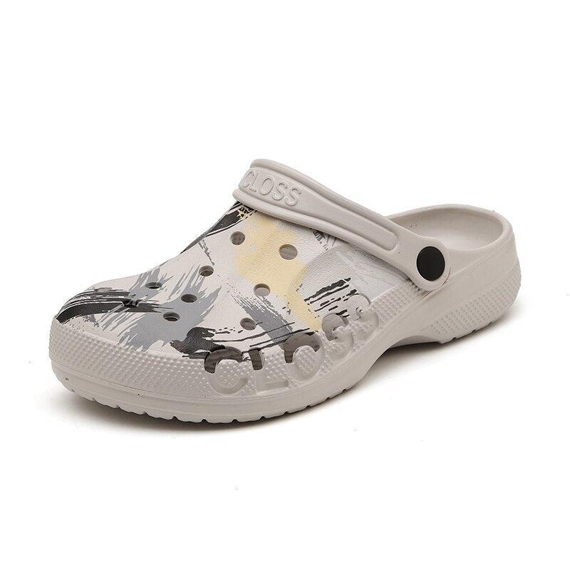 Camouflage Couple Style Men's Summer Clogs - Lightweight & Non-Slip