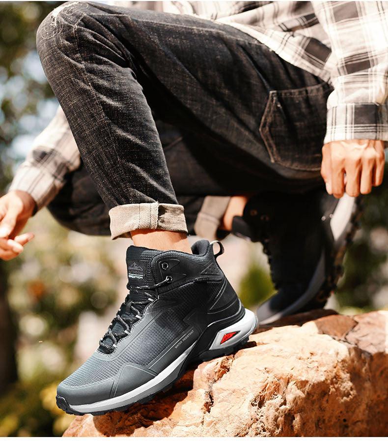 Chaussures de randonnée imperméables camouflage pour hommes avec soutien de la cheville
